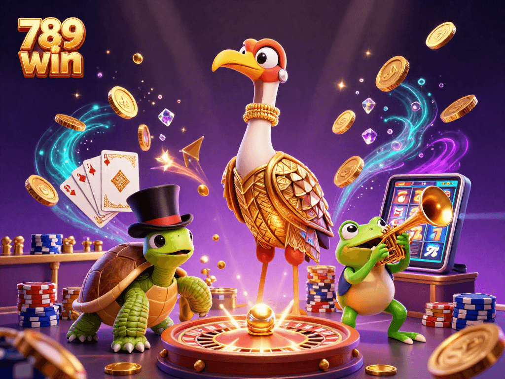 Experience thrilling wins at 789 win with vibrant casino characters and dynamic gaming elements.