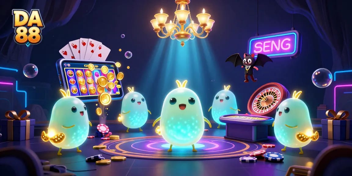 Experience the thrill of DA 88 with glowworms lighting up a vibrant casino scene