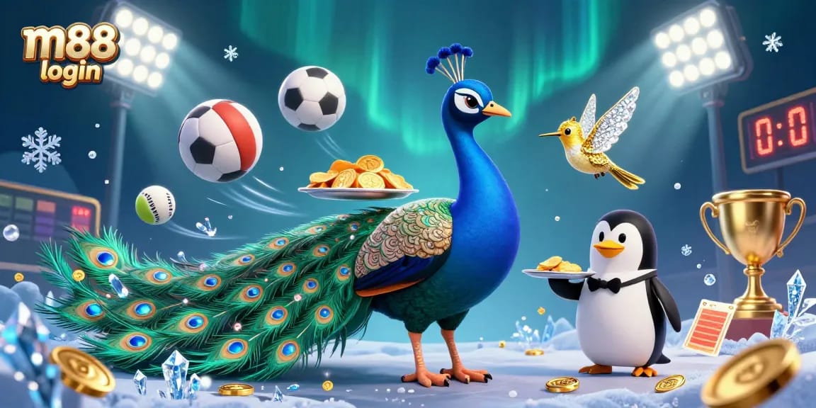 Bet on your favorite games with M88 login featuring vibrant characters and sports elements.