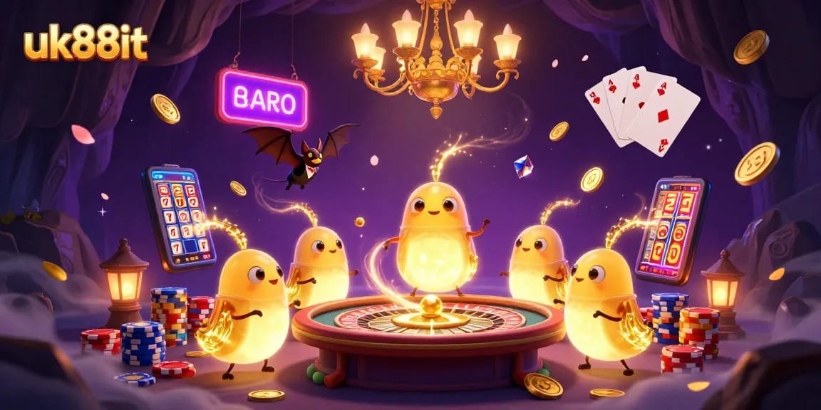Play exciting casino games at uk88it with glowing glowworms lighting the way.