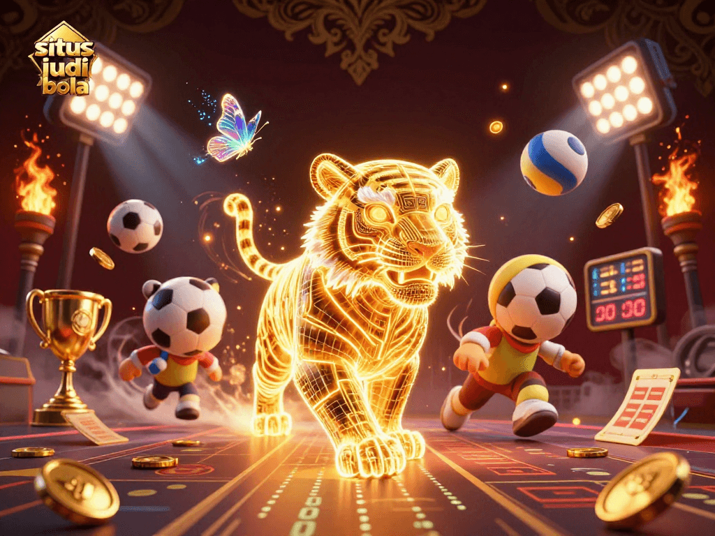 Experience the excitement of situs judi bola with dynamic sports elements and vibrant casino visuals.