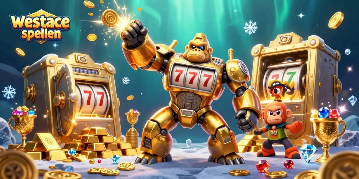 Speel indrukwekkende westace casino spellen met gouden gorilla en prijzen in een dynamische sfeer.