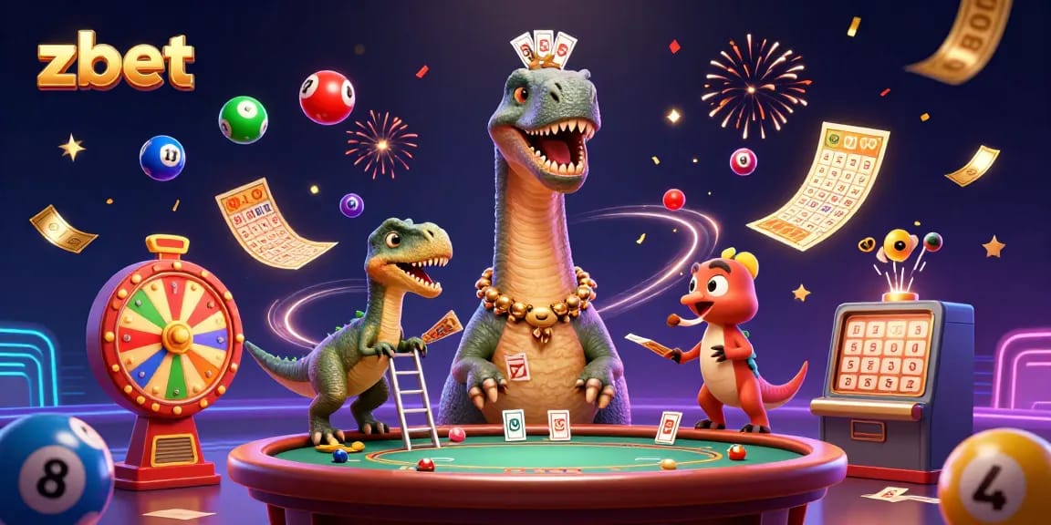 Zbet draws players in with a vibrant casino scene featuring engaging characters and dynamic game elements.