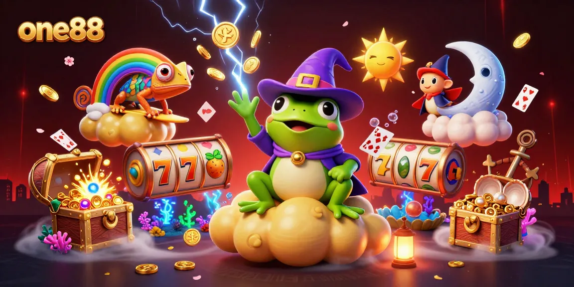 Experience winning moments with one88 casino features in an enchanting 3D illustration.