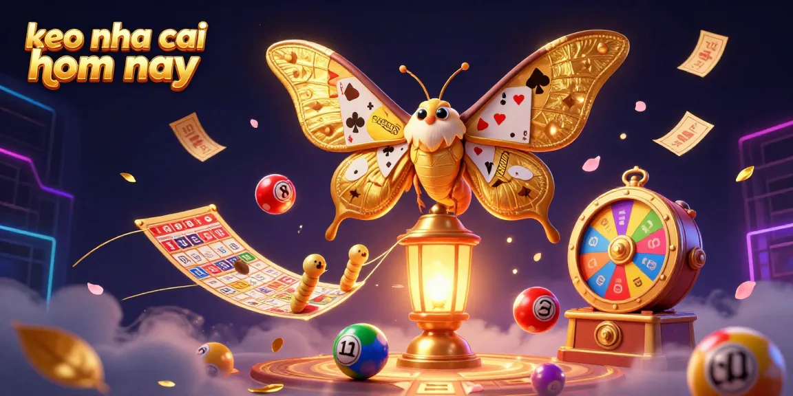 Engage with keo nha cai hom nay in this vibrant casino scene featuring a 3D atlas moth and dynamic game elements.