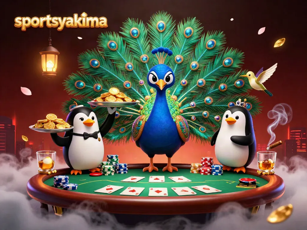 Experience thrilling poker action with sportsyakima's vibrant casino scene featuring colorful characters and rich game elements.