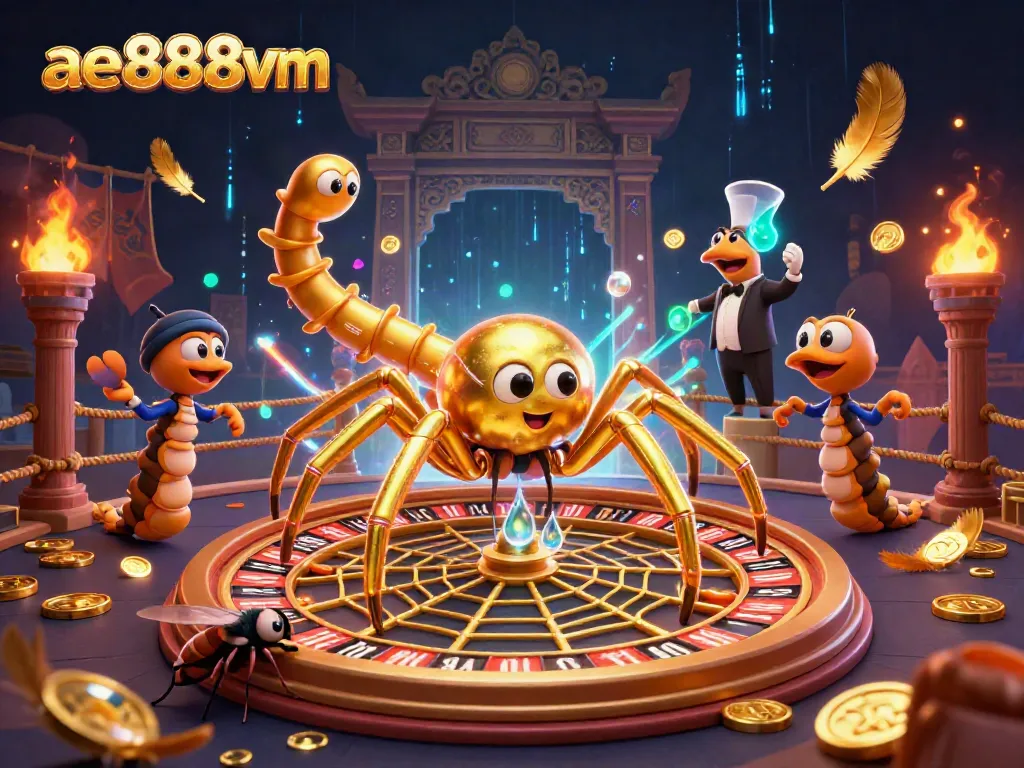 Engaging gambling scene featuring the ae888vm spider croupier and betting elements.