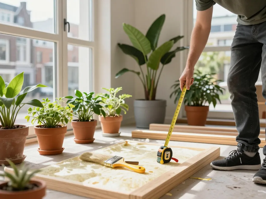 Voorbereiding voor verbouwing en verhuizing Utrecht met gereedschap en materialen in een zonnige thuisomgeving.