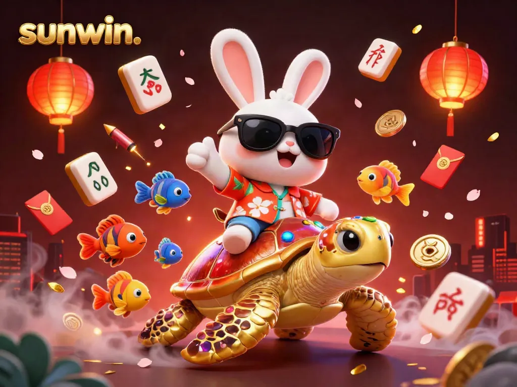 Engage with sunwin. exciting casino action featuring adorable lucky rabbit and golden sea turtle.