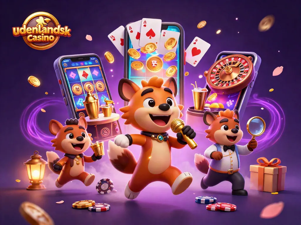 Experience the excitement at udenlandsk casino with hyenas engaging in funny casino antics.
