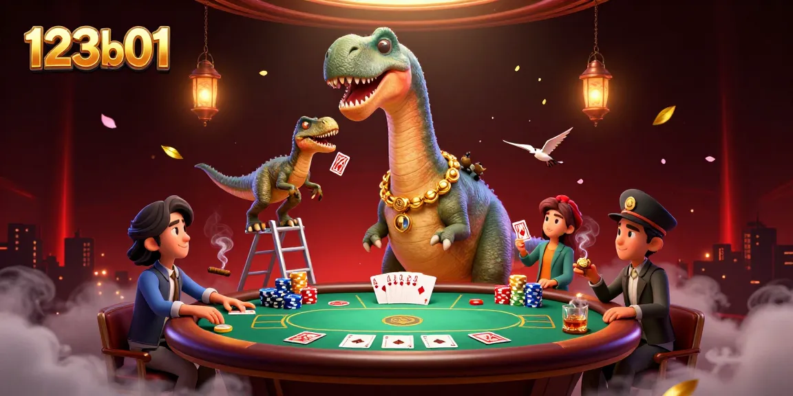 Engage with 123b01's lively poker scene featuring vibrant characters and dynamic gaming elements.