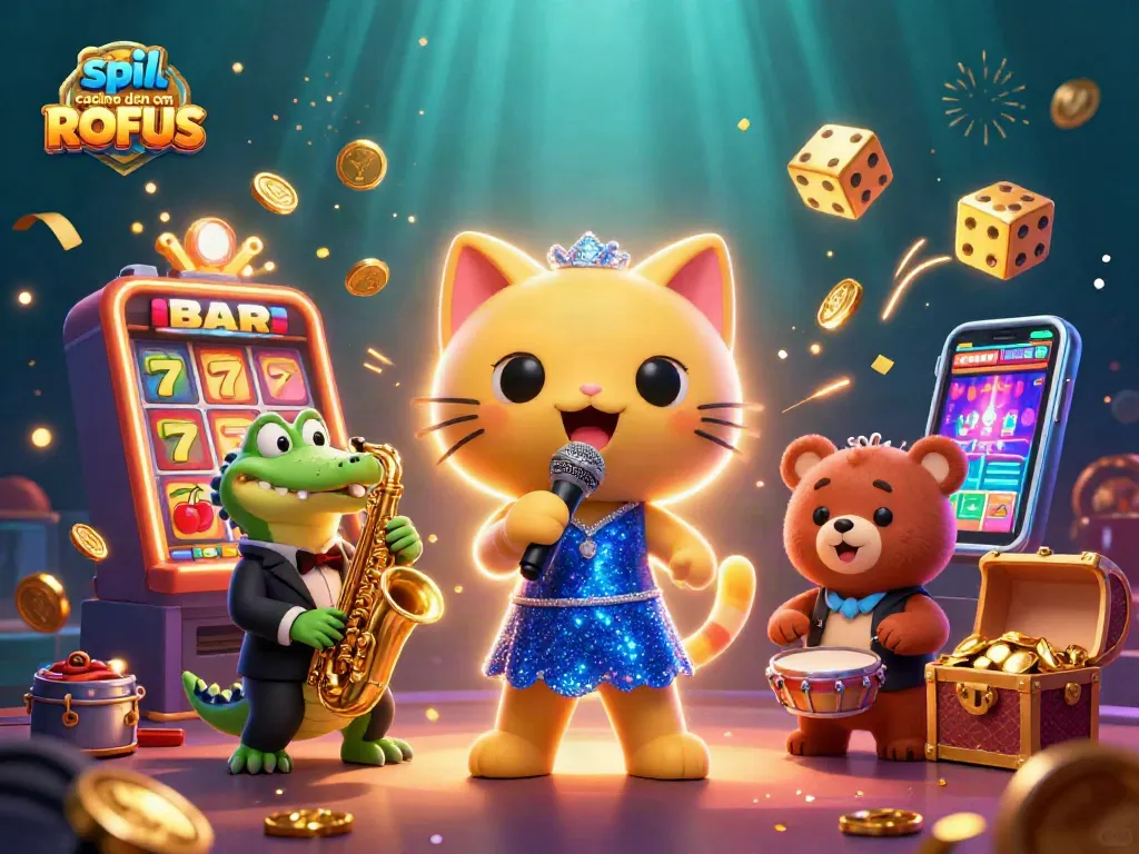Immerse in thrilling gameplay at spil casino uden om ROFUS with vibrant characters and exciting game elements.
