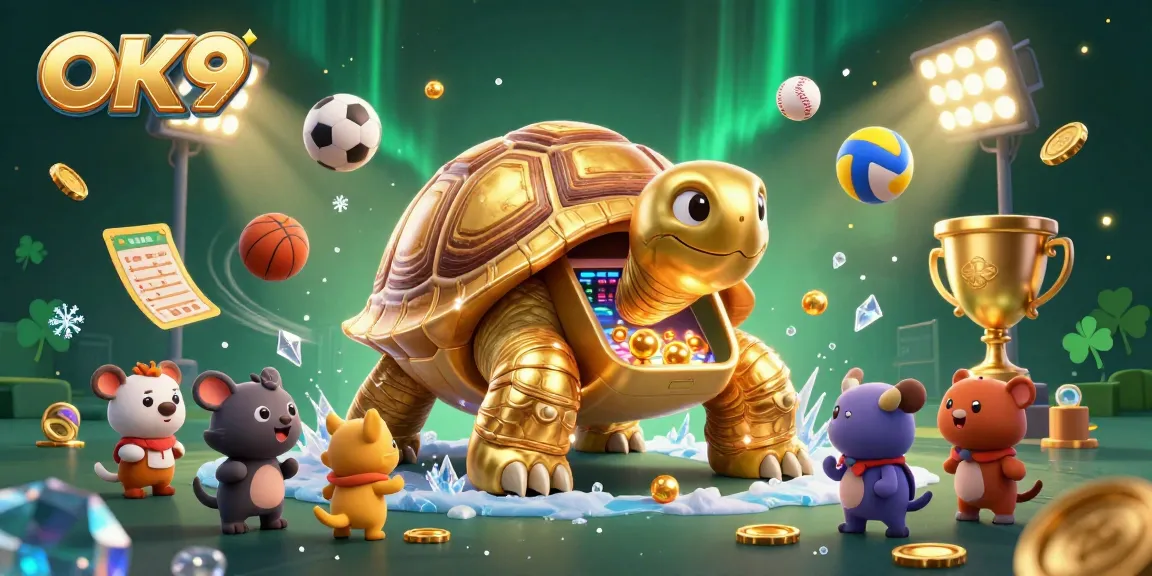 Join the excitement at OK9 with vibrant sports betting action and thrilling game elements in a dynamic scene.