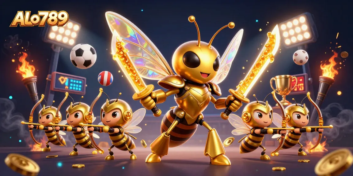 Experience dynamic winning moments with ALo789 in this colorful 3D illustration of a casino adventure.