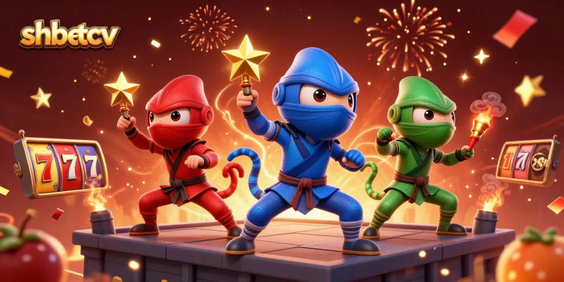 Experience thrilling moments with shbetcv's vibrant chameleon characters in an action-packed casino scene.